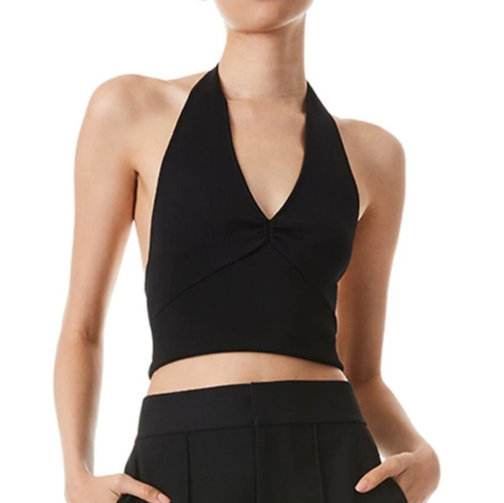 Alice + Olivia Saria Halter Top